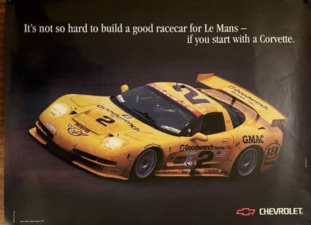 2000 Corvette C5R #2 GM LE MANS , Ron Fellows etc poster 24"x 31" 59x79 cms (1)