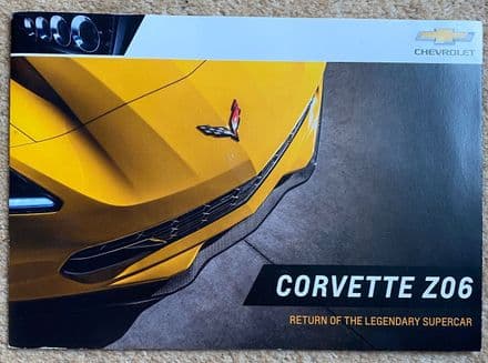 2015 C7 ZO6 8-page fold-out Corvette Chevrolet Europe full colour brochure B15