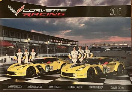 2015 CorvetteS C7R #64 #65 DRIVERS GM LE MANS 24hr poster 24"x 36" 61x92cms