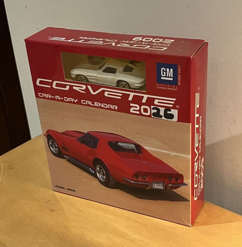 Corvette CAR-A-DAY 2026 CALENDAR 1953-2009 by James Mann MBI (1)