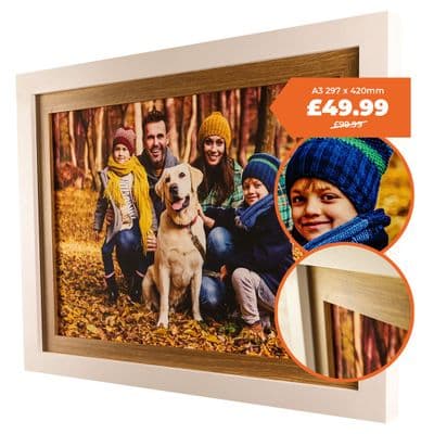 A3 Double framed canvas print  | RRP £99