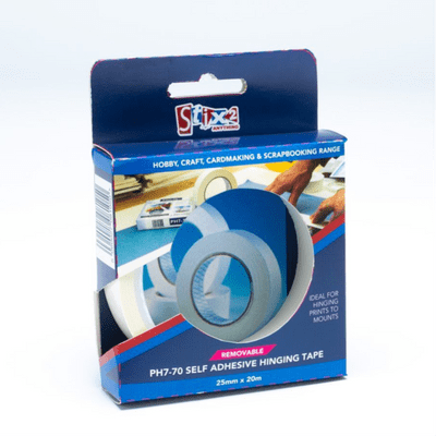 PH7-70  White Mount Hinging Tape - PH Neutral - 25mm x 20m