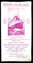1913 RMS Olympic & White Star Line Sailing Schedule Brochure - Mentions Britannic!!