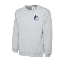 BTS Embroidered Sweatshirt in Heather Grey