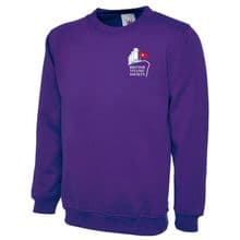 BTS Embroidered Sweatshirt in Purple