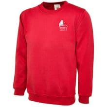 BTS Embroidered Sweatshirt in Red