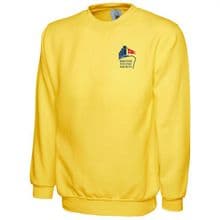 BTS Embroidered Sweatshirt in Yellow