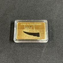 Commemorative Titanic 100th Anniversary 1 oz Gold Ingot