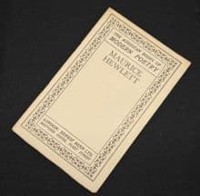 Eleanor Smith Poetry Book - Maurice Hewlett