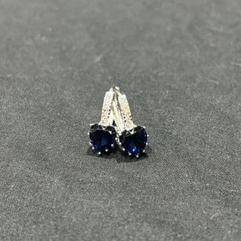 Fashion Heart of The Ocean Earrings Dark Blue