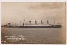 Genuine/Original RMS Titanic Leaving Southampton Postcard