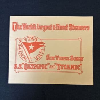 Olympic/Titanic pre launch brochure ( repro )