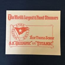 Olympic/Titanic pre launch brochure ( repro )