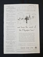 Original advert for RMS Olympic, 1934