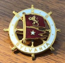 Original Cunard White Star RMS Sylvania Pin Badge/Brooch