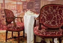 Original RMS Olympic à la carte restaurant dining chair