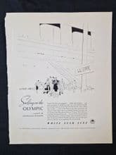 Original RMS Olympic sailing advert