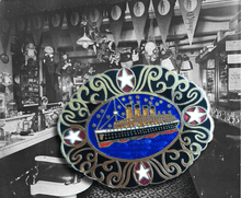 Original RMS Olympic Souvenir Enamel Brooch