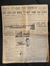 Original ST.LOUIS POST-DISPATCH 16th April 1912