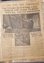 Original Titanic Disaster Newspaper 18/4/12