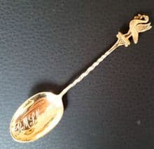 Original White Star Line RMS Megantic Souvenir Gold Spoon