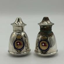 Original White Star MV Britannic Souvenir Salt & Pepper Pots
