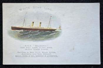 RARE RMS Majestic (I) Postcard