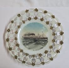 RMS Adriatic Souvenir Ribbon Plate