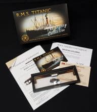 RMS CARPATHIA, SALVAGED WRECKSITE PIECE OF COAL, recovered and signed by P.H Nargeolet