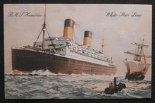 RMS HOMERIC - White Star Line Company Issued Postcard