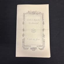 RMS MAJESTIC A LA CARTE DINNER MENU FEBRUARY 13TH