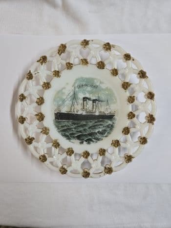 RMS Oceanic Souvenir Ribbon Plate (#1)