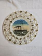 RMS Oceanic Souvenir Ribbon Plate (#2)