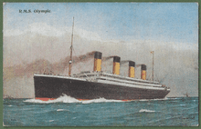 RMS Olympic 1911 - Rare J Salmon Postcard