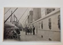 RMS Olympic, original onboard photograph of boat deck