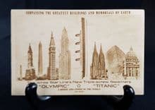 RMS Titanic & Olympic 'Comparison' Postcard