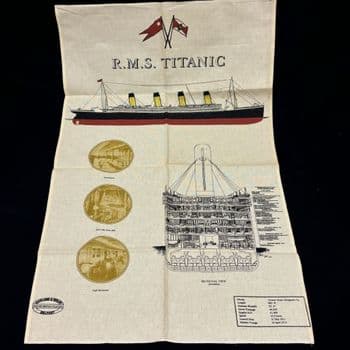 RMS Titanic Tea Towel Souvenir