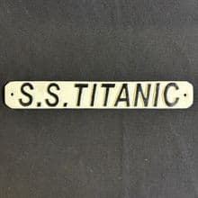 S.S. Titanic Lifeboat Nameplate Off-White
