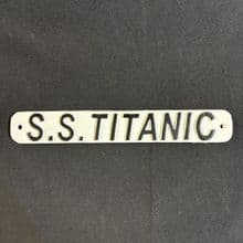 S.S. Titanic Lifeboat Nameplate White