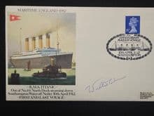 Titanic 1st Day Cover Signed by 'A Night to Remember' Author, Walter Lord