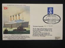 Titanic 1st Day Cover Signed by Survivor Bertram Dean #1