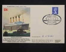 Titanic 1st Day Cover Signed by Survivor Bertram Dean #2