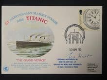 Titanic 1st Day Cover Signed by Survivor Eva Hart