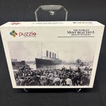 Titanic Departure Scene  Black & White Jigsaw Puzzle