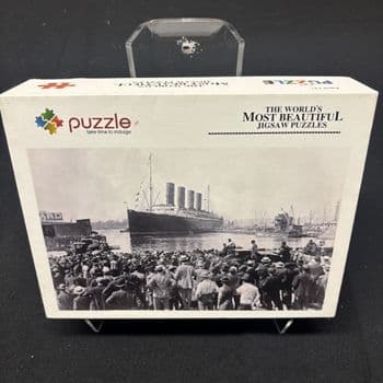 Titanic Departure Scene  Black & White Jigsaw Puzzle