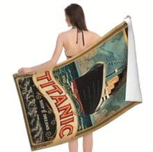 Titanic Graphic Beach Towel