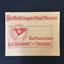 Titanic/Olympic launch brochure ( repro )
