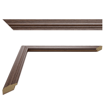 Dark Brown Shaped MDF moulding 24 x 15mm