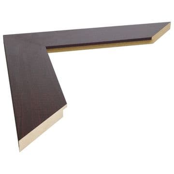 Flat Dark Brown MDF Moulding: 14mm x 63mm - 4 x ONE METRE lengths
