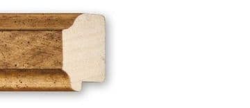 Flat Gold Moulding 35 x 18mm - 4 x ONE METRE lengths